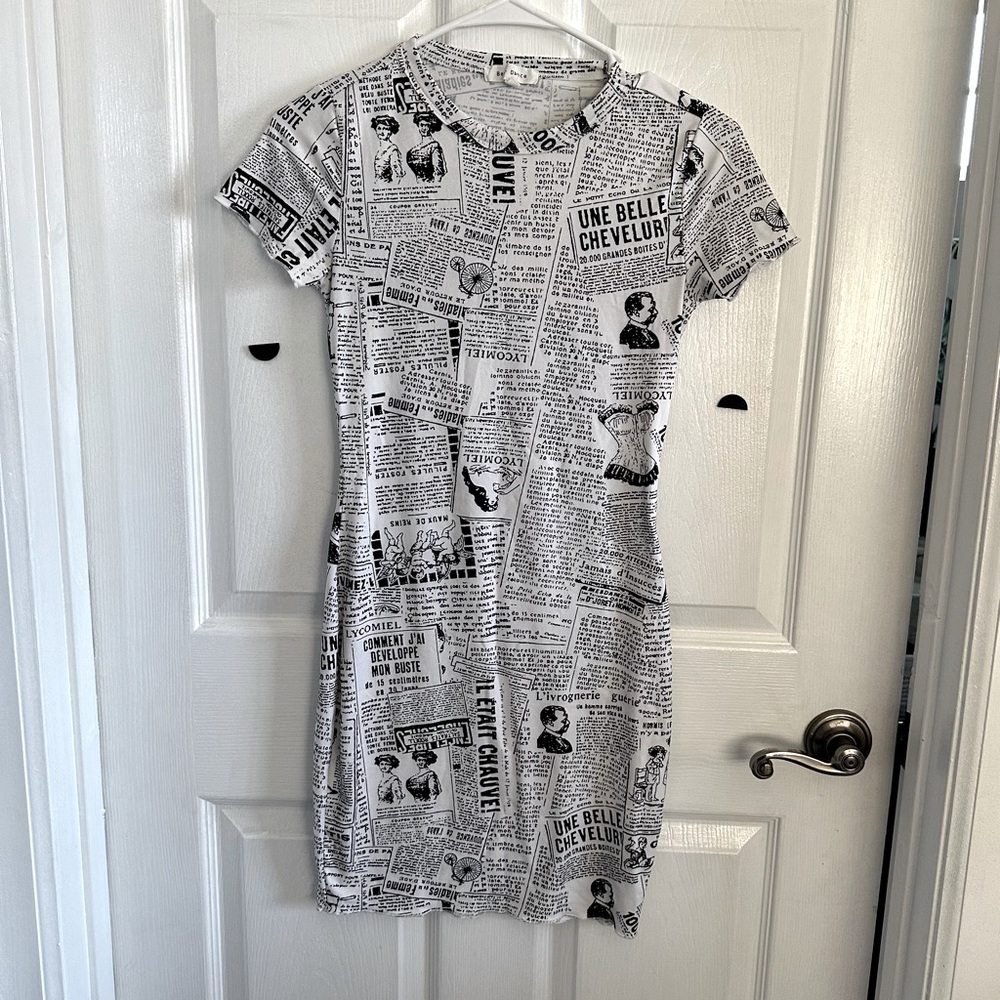 Short B&W Printed Dress